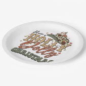 クリスマスにドリークリスマスを祝う ペーパープレート (アングル)