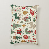 クリスマスにパターン（の模様が）ある合うクッションだ アクセントクッション (裏面(縦))