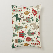クリスマスにパターン（の模様が）ある合うクッションだ アクセントクッション (正面(垂直))
