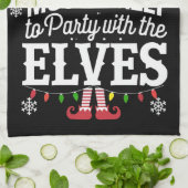 クリスマスにパーティーする可能性が最も高い キッチンタオル (折り畳み)