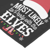 クリスマスにパーティーする可能性が最も高い ショートテーブルランナー (コーナー)