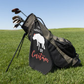 クリスマスにヒッポタマスが欲しい ゴルフタオル (グリーン)