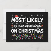 クリスマスにビデオゲームをする可能性が最も高いゲーマー 招待状 (正面)