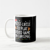 クリスマスにビデオゲームをする可能性が最も高い コーヒーマグカップ (左)