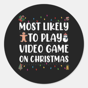 クリスマスにビデオゲームをする確率が最も高いゲーマー向けグッズ ラウンドシール