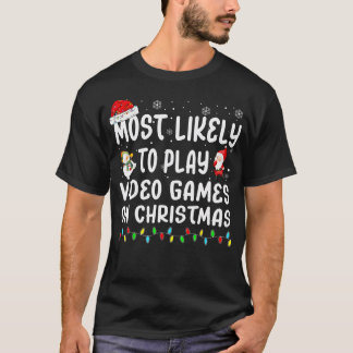 クリスマスにビデオゲームをする確率が最も高い人 マッチ Tシャツ