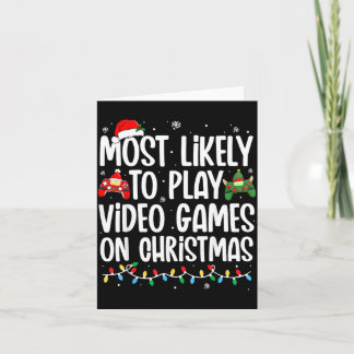 クリスマスにビデオゲームをする確率が最も高い カード