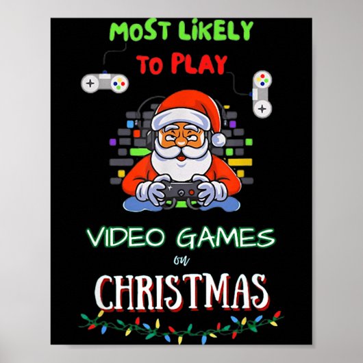 クリスマスにビデオゲームをする確率が最も高い ポスター (正面)