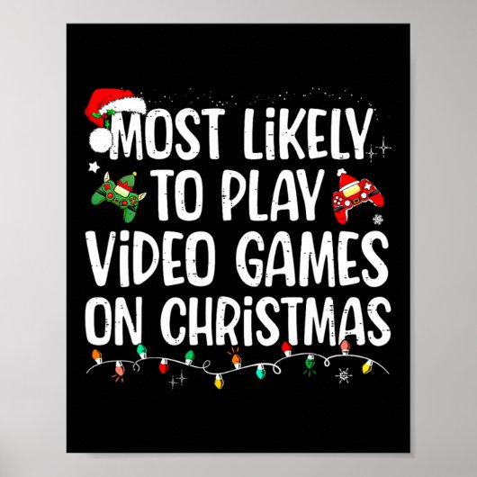 クリスマスにビデオゲームをする確率が最も高い ポスター (正面)