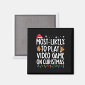 クリスマスにビデオゲームをする確率が最も高い マグネット (正面/裏面)