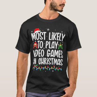 クリスマスにビデオゲームをする確率が最も高い Tシャツ