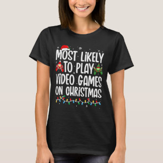 クリスマスにビデオゲームをする確率が最も高い Tシャツ