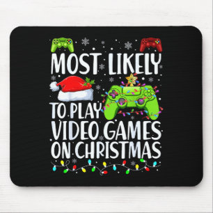 クリスマスにビデオゲームをプレイする可能性が最も高い マウスパッド