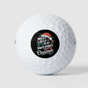 クリスマスにビデオゲ遊ームに最も近いゲーマー ゴルフボール