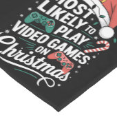 クリスマスにビデオゲ遊ームに最も近いゲーマー ショートテーブルランナー (コーナー)