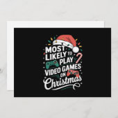 クリスマスにビデオゲ遊ームに最も近いゲーマー シーズンカード (正面/裏面)