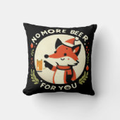 クリスマスにビールはもうやめよう フォックス クッション (正面)