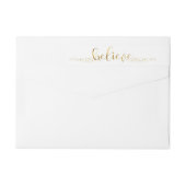 クリスマスにフェイクな金ゴールドホイルの原稿の覆いのラベルを信じて下さい ラップアラウンドラベル (裏面)