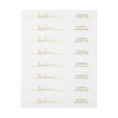 クリスマスにフェイクな金ゴールドホイルの原稿の覆いのラベルを信じて下さい ラップアラウンドラベル (シート)