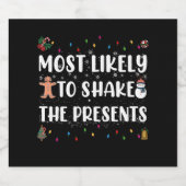 クリスマスにプレゼントを振るう可能性がおもしろい最も高い ビールラベル (シングルラベル)