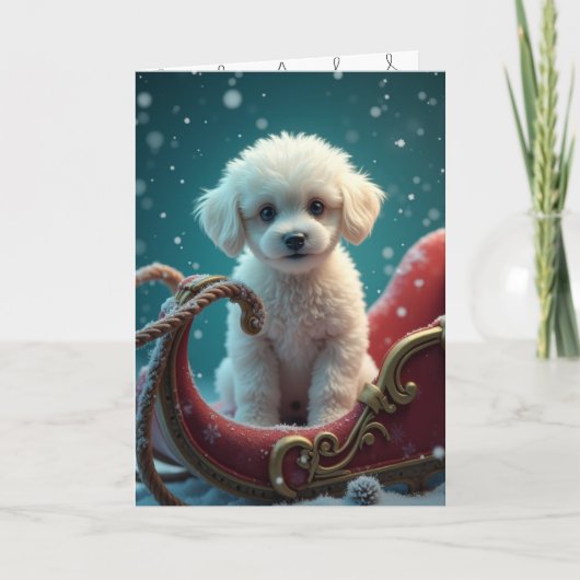 クリスマスにペットの犬を失う悲しみ 招待状 (正面)