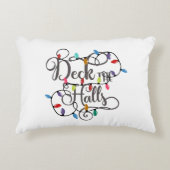 クリスマスにホールの休日のライトを飾る アクセントクッション (正面)