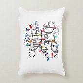 クリスマスにホールの休日のライトを飾る アクセントクッション (正面(垂直))