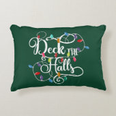 クリスマスにホールの休日のライトを飾る アクセントクッション (正面)