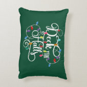 クリスマスにホールの休日のライトを飾る アクセントクッション (裏面(縦))