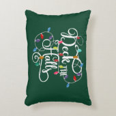 クリスマスにホールの休日のライトを飾る アクセントクッション (正面(垂直))