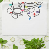 クリスマスにホールの休日のライトを飾る キッチンタオル (折り畳み)