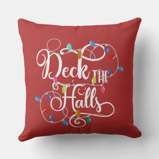 クリスマスにホールの休日のライトを飾る クッション (裏面)