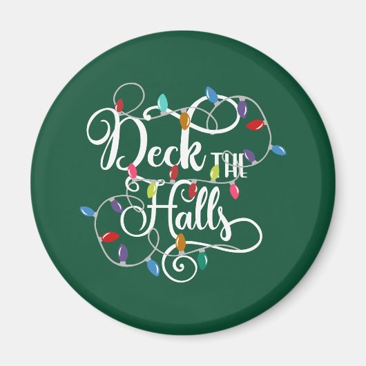 クリスマスにホールの休日のライトを飾る マグネット (正面)