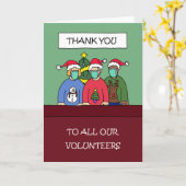 クリスマスにボランティアをありがとう カード (黄色い花)