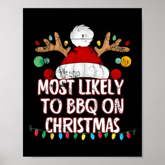 クリスマスにマッチするChrでBbqを行うおもしろい可能性が高い ポスター (正面)