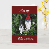 **クリスマスにミスタントウの下で会** カード (黄色い花)