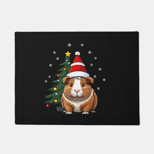 クリスマスにモルモット ドアマット (正面)