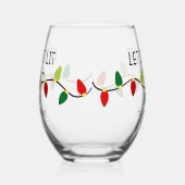 クリスマスにライトアップしよう ステムなしワイングラス (右)