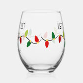 クリスマスにライトアップしよう ステムなしワイングラス (左)