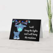 **クリスマスにライト/ヤドリギを持って来る** カード (正面)