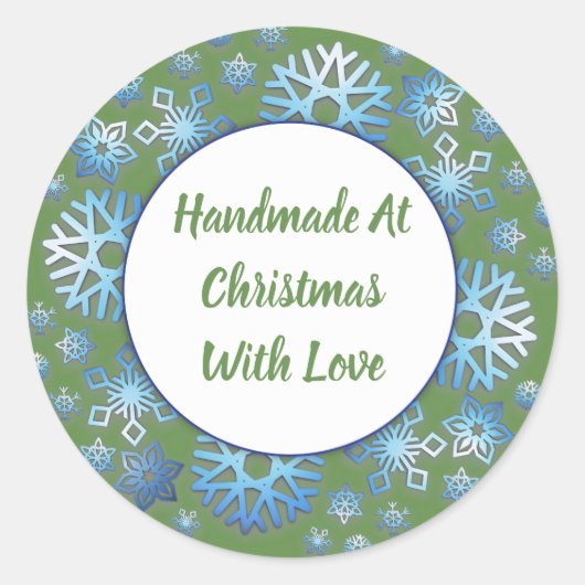 クリスマスにラブステッカーで手作り ラウンドシール (正面)