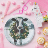 クリスマスにリース ペーパープレート (パーティー)