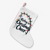 クリスマスにリール応援魚釣りロッドクリスマスライト スモールクリスマスストッキング (正面 (吊り時))