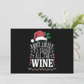 クリスマスにワインを飲み尽くす家族で最もありそう シーズンカード (スタンド正面)