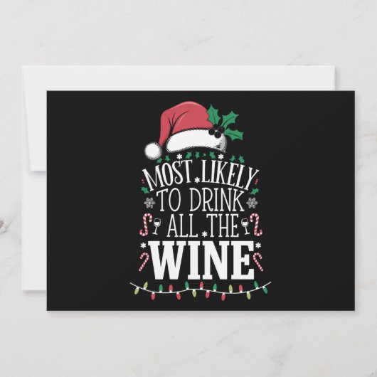 クリスマスにワインを飲み尽くす家族 シーズンカード (正面)