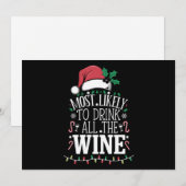 クリスマスにワインを飲み尽くす家族 シーズンカード (正面/裏面)