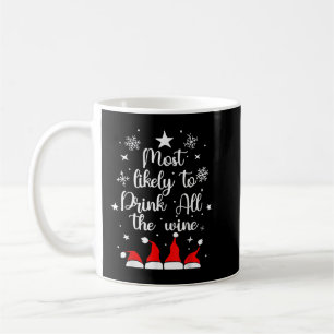 クリスマスにワインサンタを飲む可能性が最も高い コーヒーマグカップ