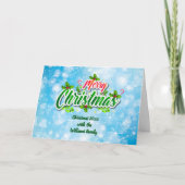 クリスマスに一致するファミリ名文字の追加 カード (正面)