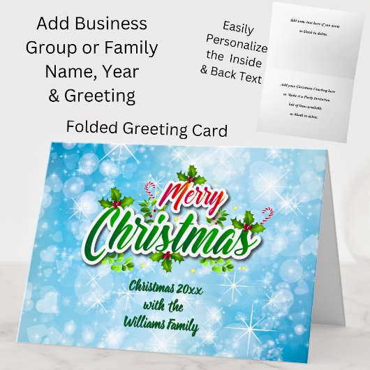 クリスマスに一致するファミリ名文字の追加 カード