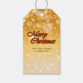 クリスマスに一致する名前の編集文字の追加 ギフトタグ (正面)